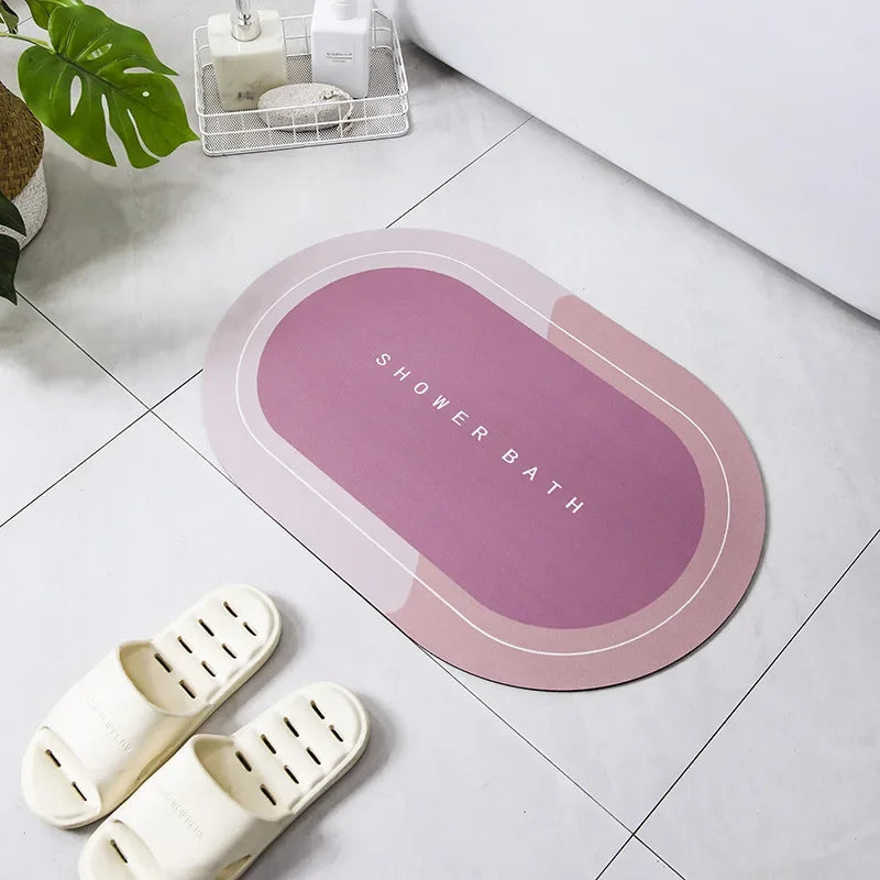 Bath Mat Super Absorbent Non Slip Bath Bathroom Rug Quick Drying Bath Shower Rug Kitchen Entrance Door Mats Home Floor Mat