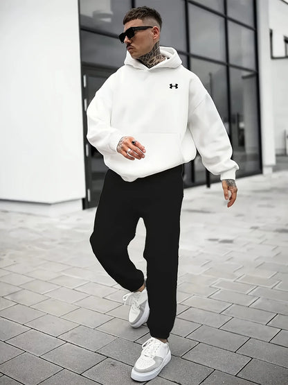 Men’s fall/winter set: hoodie + corduroy pants! Breathable hoodie, thick warm pants. One set for outfits, fall/winter must-have!