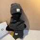 Outdoor Winter Hat and Scarf Set Soft Lamb Wool Knit Beanie with Ear Flaps Warm Scarf for Women Cold Weather Protection