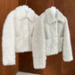 Lamb Fur White Shearling Jacket Women&