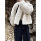 Lamb Fur White Shearling Jacket Women&