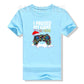 Christmas I Paused My Game To Be Here Funny Sarcastic T-Shirt Gifts Gamer Graphic Tee Tops Gaming Lover Aesthetic Xmas Costume