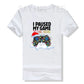 Christmas I Paused My Game To Be Here Funny Sarcastic T-Shirt Gifts Gamer Graphic Tee Tops Gaming Lover Aesthetic Xmas Costume