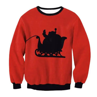 Ugly Christmas Sweaters Green Jumpers 3D Funny Printed Holiday Party Xmas Sweatshirt for Party Birthday Xmas Sweatshirt 2025