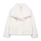 Faux Fur Warm Loose Jackets For Women Loose Stand Collar Long Sleeve Coat 2023 Autumn Winter Chic Female New Outerwear ﻿