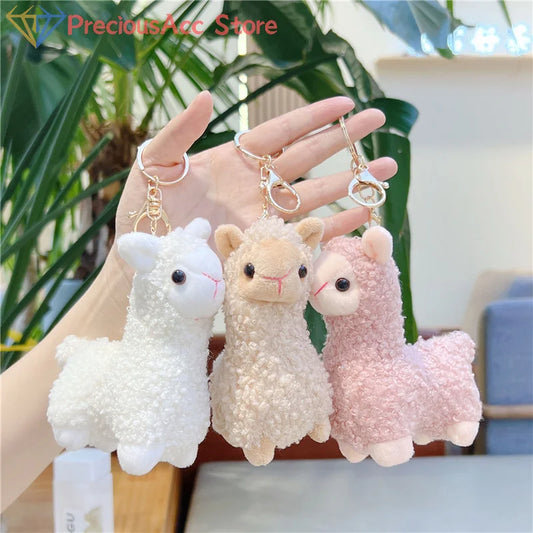 Cartoon Cute Alpaca Plush Creative Doll Keychain