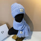 Outdoor Winter Hat and Scarf Set Soft Lamb Wool Knit Beanie with Ear Flaps Warm Scarf for Women Cold Weather Protection