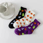 3 Pairs Of Fashionable And Unique Mid-calf Socks With Halloween Patterns,Suit For Men And Women Holiday Wearing
