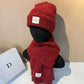 Outdoor Winter Hat and Scarf Set Soft Lamb Wool Knit Beanie with Ear Flaps Warm Scarf for Women Cold Weather Protection