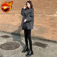 Blazer Woman Jacket Black Dress Wool & Blend Clothes Over Outerwears Long Coats for Women Slim Plaid Tweed Warm Velvet Check