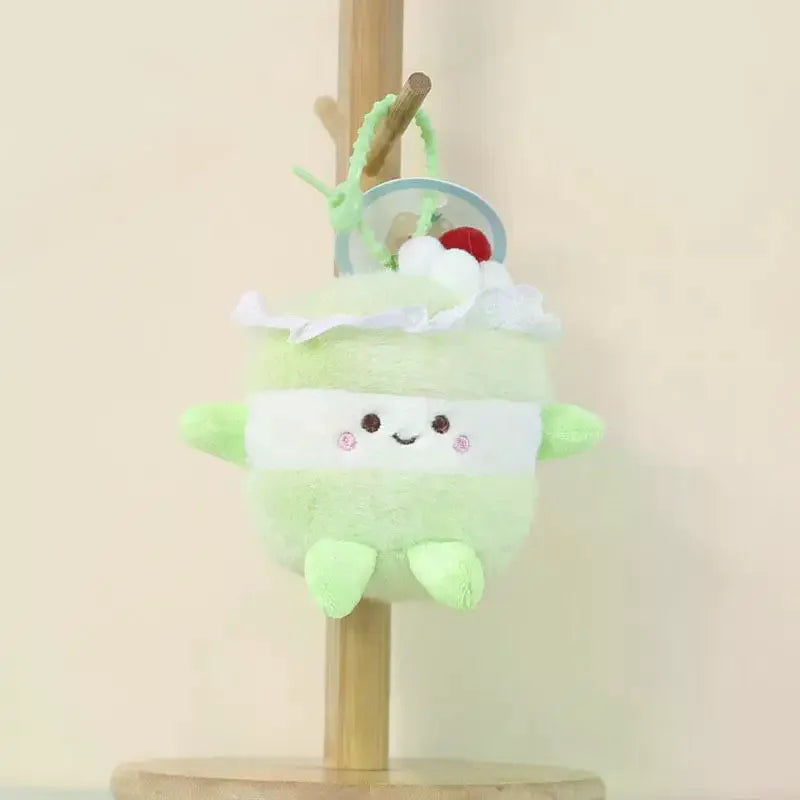 Cute Birthday Cake Plush Pendant Keychain